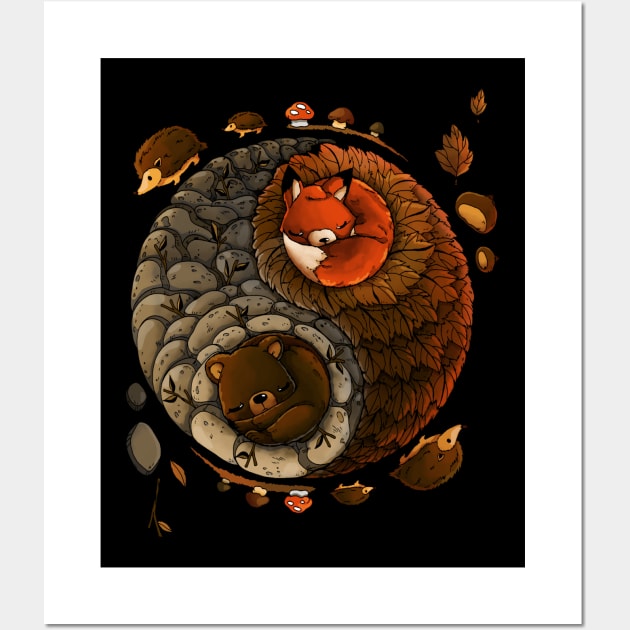 Ying yang Autumn Wall Art by Vallina84